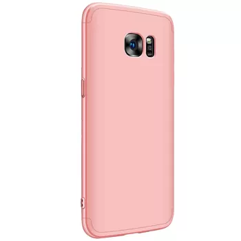 Microsonic Samsung Galaxy S7 Edge Kılıf Double Dip 360 Protective Rose Gold