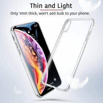 Caseup Apple iPhone XS Kılıf Transparent Soft Beyaz