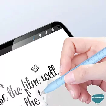 Microsonic Apple Pencil Pro Kılıf Mat Silikon Gri
