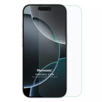 Microsonic Apple iPhone 17 Pro Max Tempered Glass Cam Ekran Koruyucu