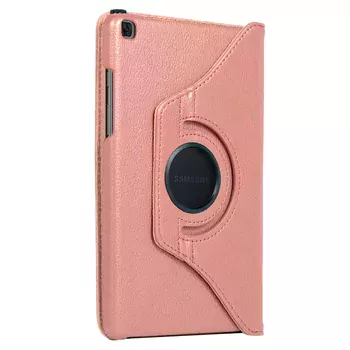 Microsonic Samsung Galaxy Tab A7 Lite T225 Kılıf 360 Rotating Stand Deri Rose Gold