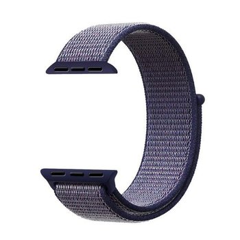 Microsonic Apple Watch Series 7 41mm Hasırlı Kordon Woven Sport Loop Lacivert