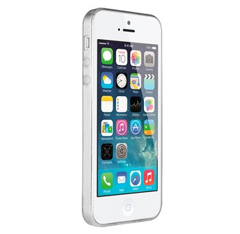 CaseUp Apple iPhone 5 Kılıf Transparent Soft Beyaz