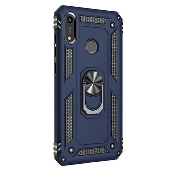 Microsonic Huawei Honor 8A Kılıf Military Ring Holder Lacivert