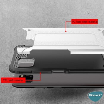 Microsonic Huawei Y5P Kılıf Rugged Armor Siyah