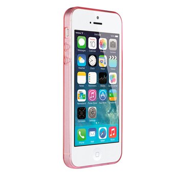 CaseUp Apple iPhone 5 Kılıf Transparent Soft Pembe