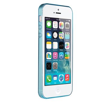 CaseUp Apple iPhone 5 Kılıf Transparent Soft Mavi