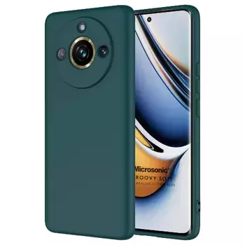 Microsonic Realme 11 Pro+ Kılıf Groovy Soft Koyu Yeşil