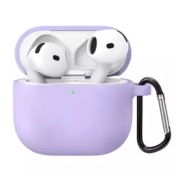 Microsonic Airpods 4.Nesil / ANC Liquid Silicone Lansman Lila