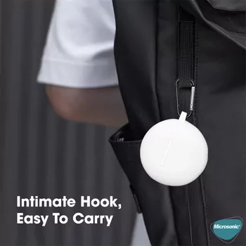 Microsonic Honor Choice Earbuds X5 Kılıf Askılı Mat Silikon Siyah