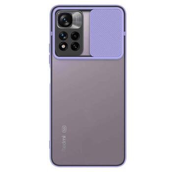 Microsonic Xiaomi Redmi Note 11 Pro Kılıf Slide Camera Lens Protection Lila