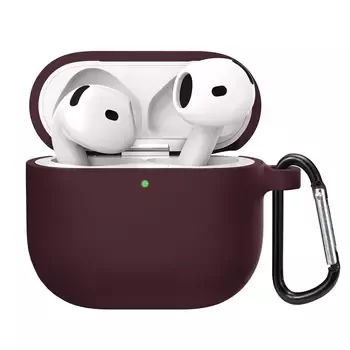 Microsonic Airpods 4.Nesil / ANC Liquid Silicone Lansman Bordo