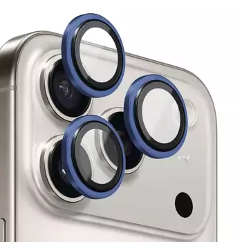 Microsonic Apple iPhone 17 Pro Tekli Kamera Lens Koruma Camı Lacivert