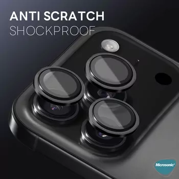 Microsonic Apple iPhone 17 Pro Tekli Kamera Lens Koruma Camı Lacivert