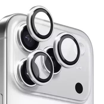 Microsonic Apple iPhone 17 Pro Tekli Kamera Lens Koruma Camı Gümüş