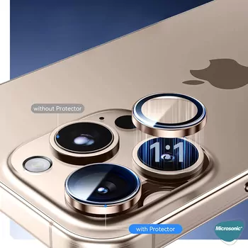 Microsonic Apple iPhone 17 Pro Tekli Kamera Lens Koruma Camı Gümüş