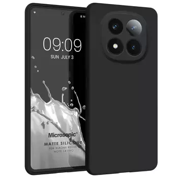 Microsonic Matte Silicone Xiaomi Redmi Note 14 Pro 4G Kılıf Siyah