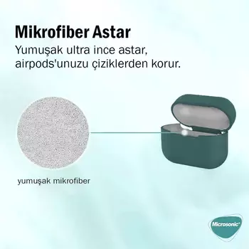 Microsonic Airpods 4.Nesil / ANC Liquid Silicone Lansman Mavi