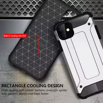 Microsonic Apple iPhone 11 (6.1'') Kılıf Rugged Armor Kırmızı