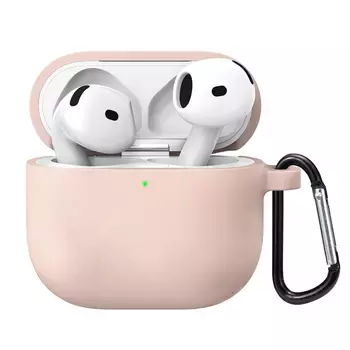 Microsonic Airpods 4.Nesil / ANC Liquid Silicone Lansman Rose Gold