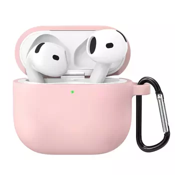 Microsonic Airpods 4.Nesil / ANC Liquid Silicone Lansman Pembe