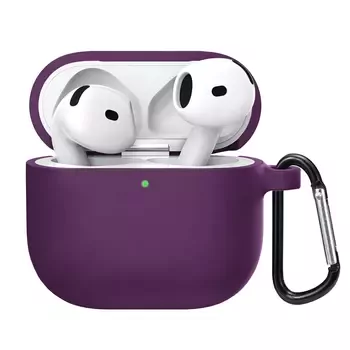 Microsonic Airpods 4.Nesil / ANC Liquid Silicone Lansman Mor