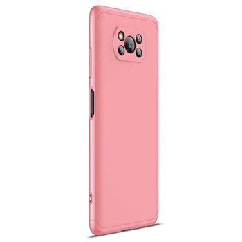 Microsonic Xiaomi Poco X3 NFC Kılıf Double Dip 360 Protective AYS Rose Gold