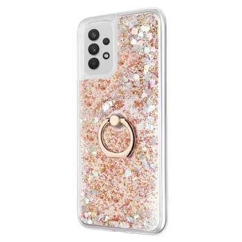 Microsonic Samsung Galaxy A32 4G Kılıf Glitter Liquid Holder Gold