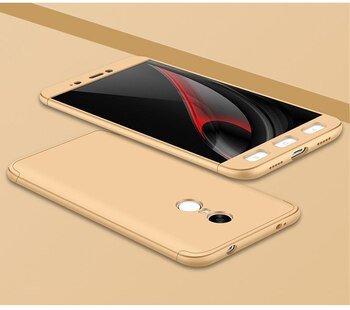 Microsonic Xiaomi Redmi Note 4X Kılıf Double Dip 360 Protective AYS Gold