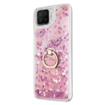 Microsonic Oppo A73 Kılıf Glitter Liquid Holder Pembe