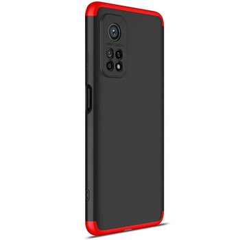 Microsonic Xiaomi Mi 10T Kılıf Double Dip 360 Protective AYS Siyah Kırmızı