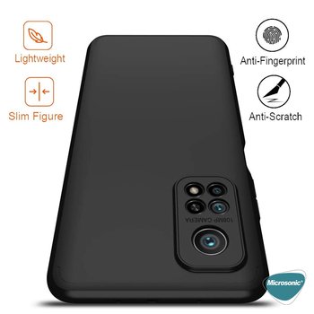 Microsonic Xiaomi Mi 10T Kılıf Double Dip 360 Protective AYS Siyah Kırmızı