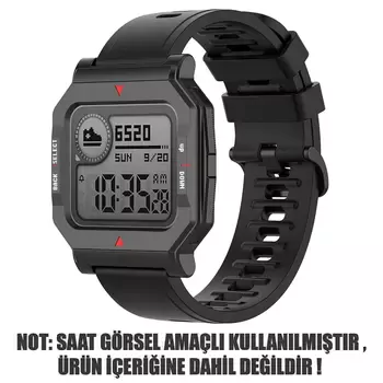 Microsonic Amazfit Neo Kordon, Silicone Sport Band Siyah