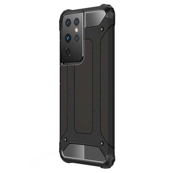 Microsonic Samsung Galaxy S21 Ultra Kılıf Rugged Armor Siyah