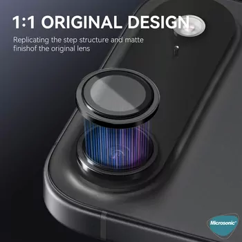 Microsonic Apple iPhone 17 Air Tekli Kamera Lens Koruma Camı Siyah