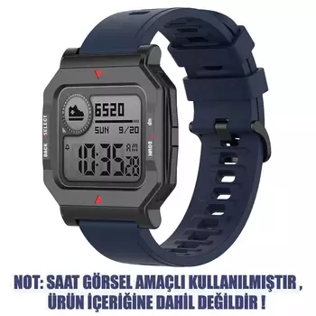 Microsonic Amazfit Neo Kordon, Silicone Sport Band Lacivert