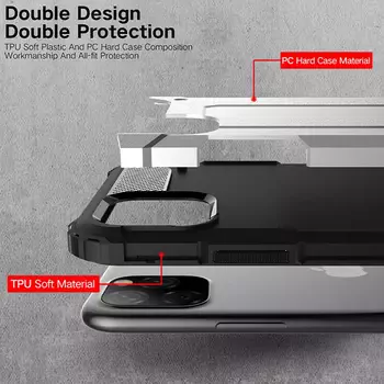 Microsonic Apple iPhone 11 Pro Max (6.5'') Kılıf Rugged Armor Mavi