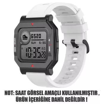 Microsonic Amazfit Neo Kordon, Silicone Sport Band Beyaz