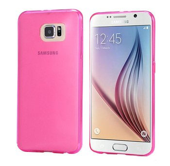 CaseUp Samsung Galaxy S6 Kılıf Transparent Soft Pembe