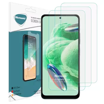 Microsonic Xiaomi Redmi Note 12 Screen Protector Nano Glass Cam Ekran Koruyucu (3`lü Paket)