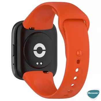 Microsonic Xiaomi Redmi Watch 3 Lite Kordon, Silicone Sport Band Turuncu