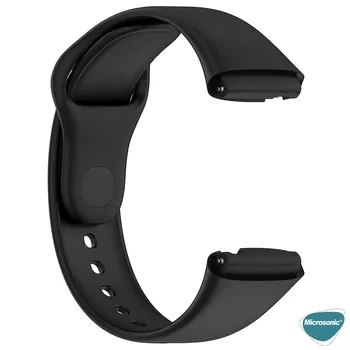 Microsonic Xiaomi Redmi Watch 3 Lite Kordon, Silicone Sport Band Siyah