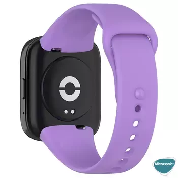 Microsonic Xiaomi Redmi Watch 3 Lite Kordon, Silicone Sport Band Lila