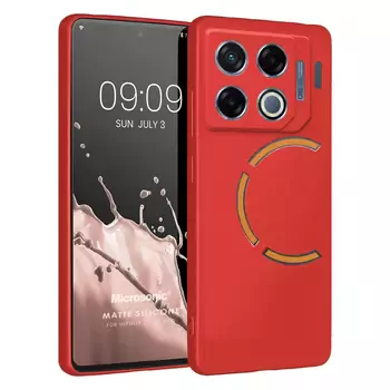 Microsonic Matte Silicone Infinix GT 20 Pro Kılıf Kırmızı