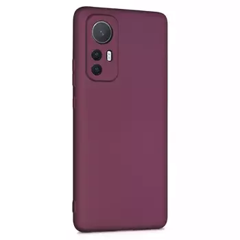 Microsonic Xiaomi Mi 12 Lite Kılıf Matte Silicone Mor