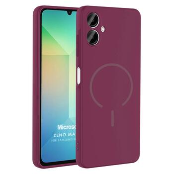 Microsonic Samsung Galaxy A06 Kılıf Zeno MagSafe Mürdüm