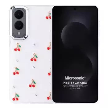 Microsonic Samsung Galaxy S25 Edge Kılıf PrettyCharm Cherry