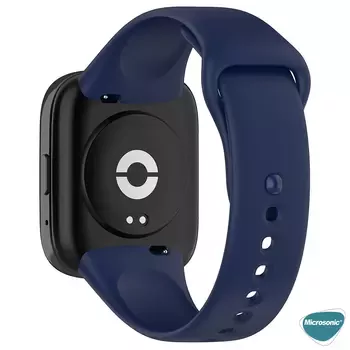 Microsonic Xiaomi Redmi Watch 3 Lite Kordon, Silicone Sport Band Lacivert