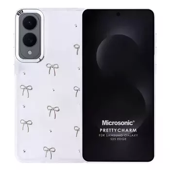Microsonic Samsung Galaxy S25 Edge Kılıf PrettyCharm Bow