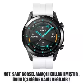 Microsonic Samsung Galaxy Watch 4 Classic 46mm Kordon, Silicone RapidBands Beyaz